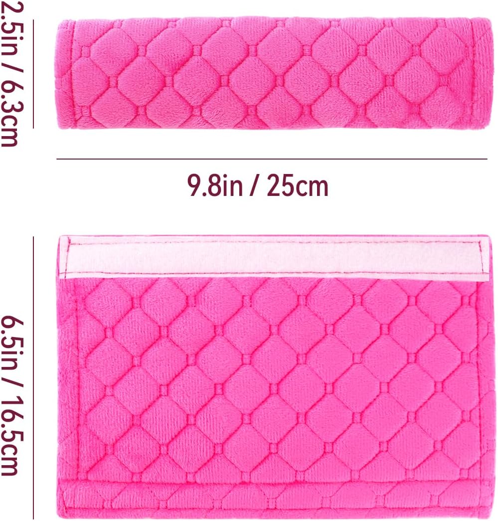 2 PCS Car Seat Straps Shoulder Pads Soft Auto Seat Belt Cover Universal Safety Strap Cover Helps Protect Your Neck and Shoulders from Seat Belt Friction (Rose — image 3