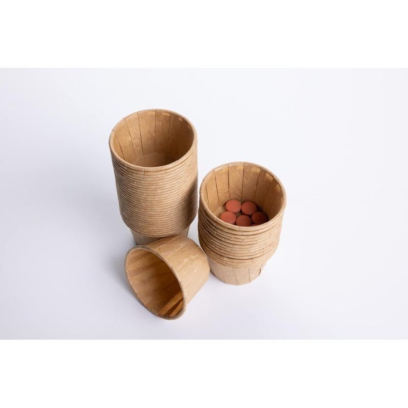Paper Disposable Souffle Cups for Snacks, Food & Medicine - Condiment Cups, Sauce Cups, Souffle Cups- 250 Cups, 1.25 oz, Brown โ image 3