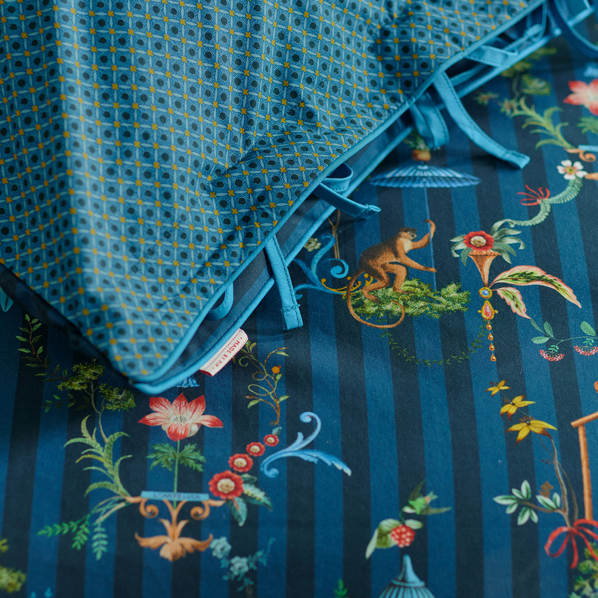 PIP Studio Singerie Dark Blue Cotton Quilt Cover Set Double โ image 2