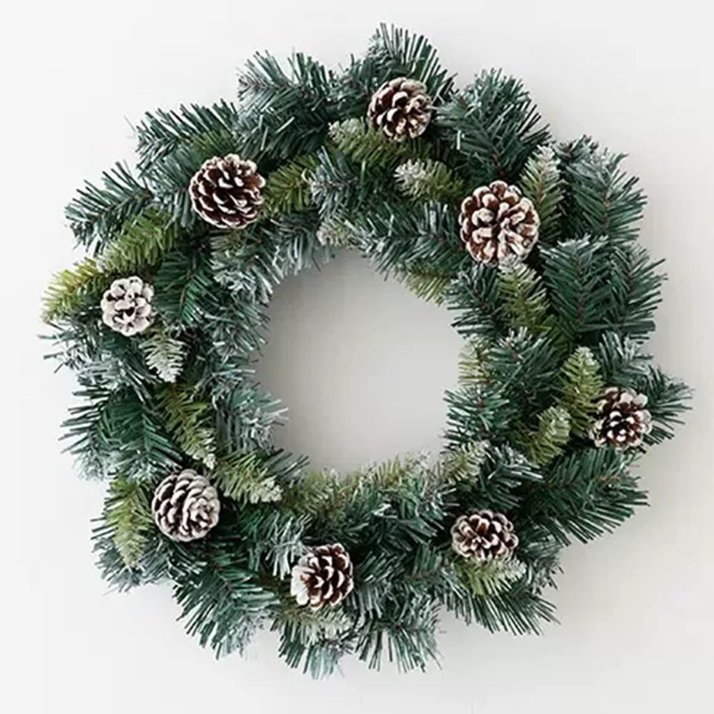 Christmas Garland Decor, Artificial Christmas Wreaths for Front Door, Christmas Window Garland Door Decorations Winter Ornaments