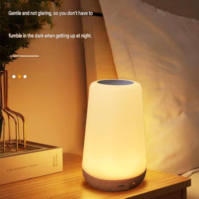 White LED Rechargeable Night Light with 13 Colors – 1200mAh Touch Bedside Lamp & Portable Ambient Lighting — image 3