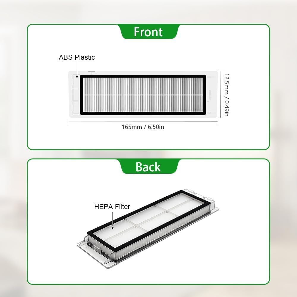 Replacement Accessories Kit Compatible with S6 Pure S5 Max S4 E4 E20 E25 E35 C10 S50 Robot Vacuum Parts with 2 Main Brush 4 ilter 4 Side Brush 1 Cleaning Tool — image 2