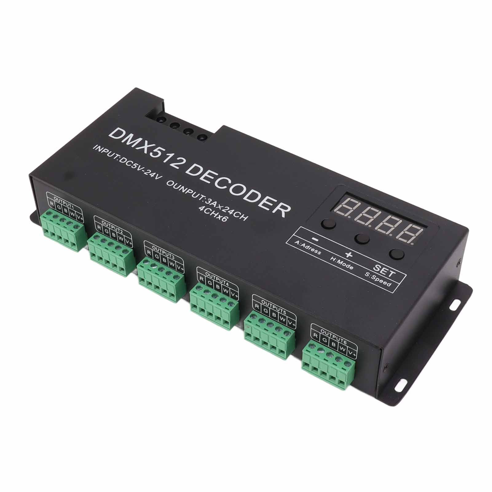 24 Channel DMX Decoder Digital Display RGBW DMX512 Dimming Driver LED Controller for Stage Bar DC5V‑24V — image 4