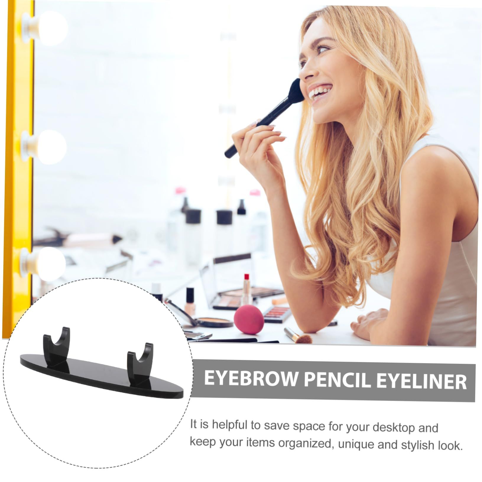 1pc Acrylic Pen Holder Acrylic Wand Display Acrylic Brush Rack Acrylic Wand Holder Desk Wand Holder Pencil Display Rack Desktop — image 3