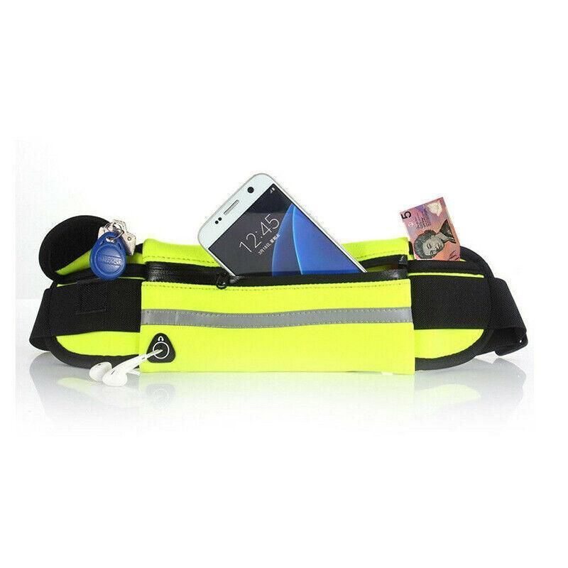 Waterproof Running Bum Bag Fanny Pack Waist Belt Money Wallet Zip Pouch Sports - Blue โ image 4