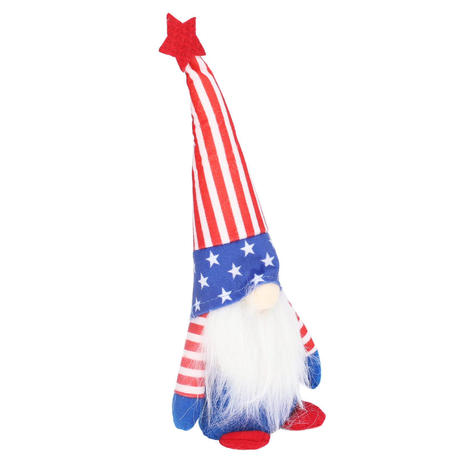 Independence Day Gnome Cute Handcrafted Beautiful Meaning Gnome Plush Decoration for Office Living Room Vertical Stripes โ image 3