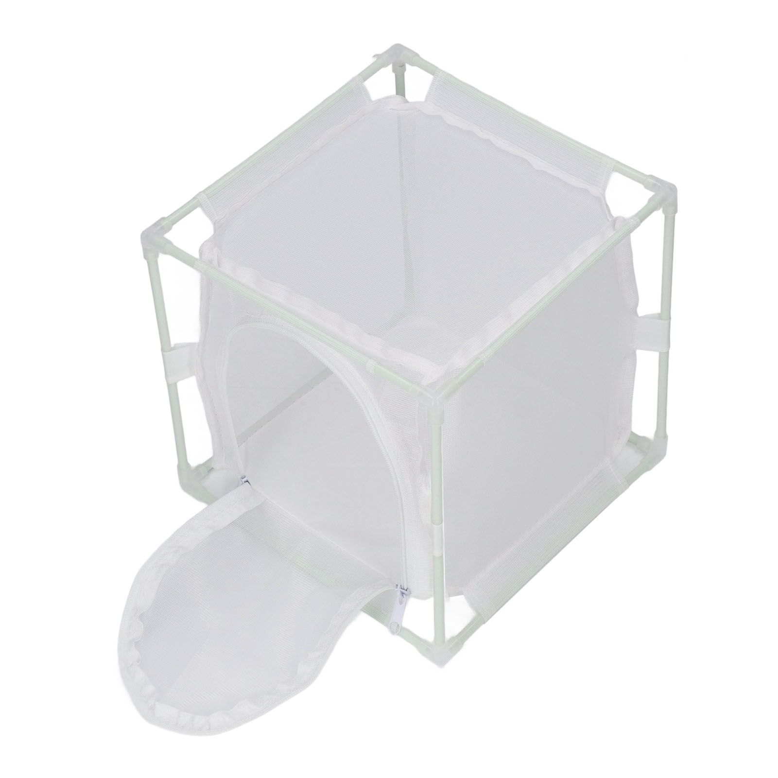 Insect Observation Cage PVC Mesh White Reusable Butterfly Habitat Breeding Incubator Box Reversed U Shaped — image 3