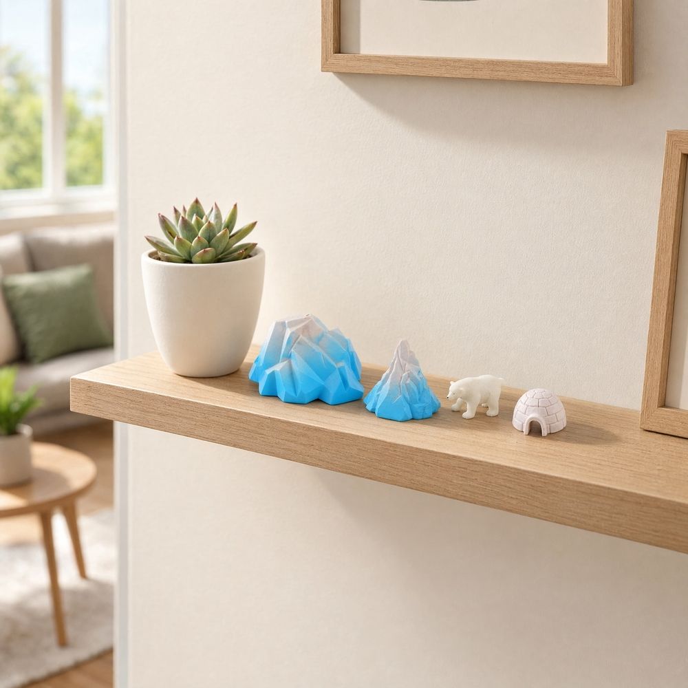 4-Piece Miniature Plastic Toy Set for Dollhouse Decoration and Small Landscape Accessories