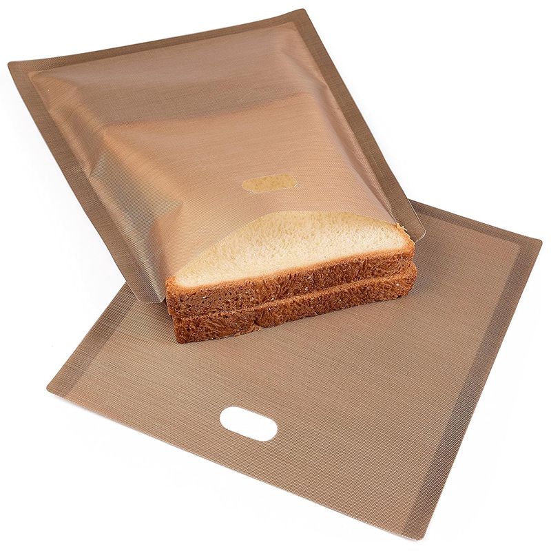 Toaster Bags, 10pcs Reusable Non-Stick Sandwich Toaster Bags Washable Heat Resistant Sandwich Bag Pockets for Grilled Cheese