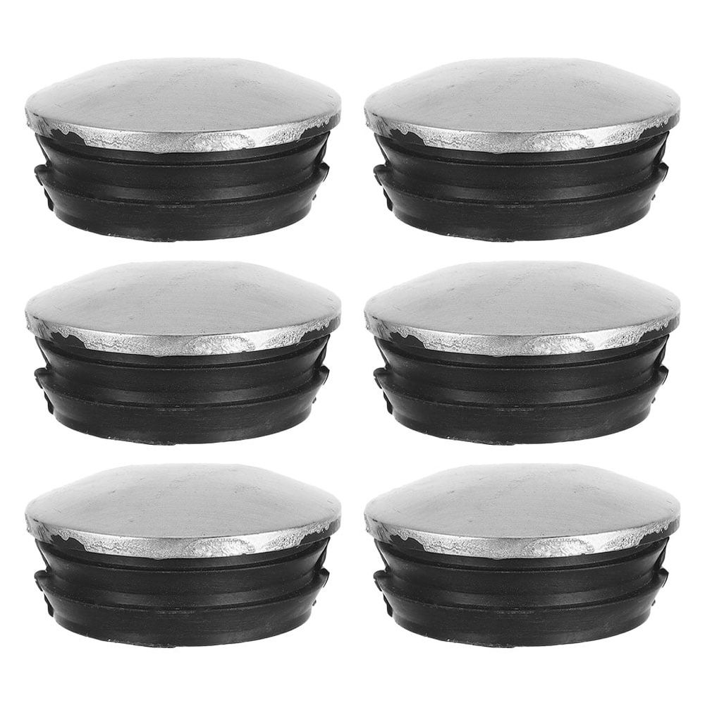 6-Pack Rubber Fence Post Caps Weather-Resistant Porch Post Covers for Outdoor Barriers and Guardrails with Design