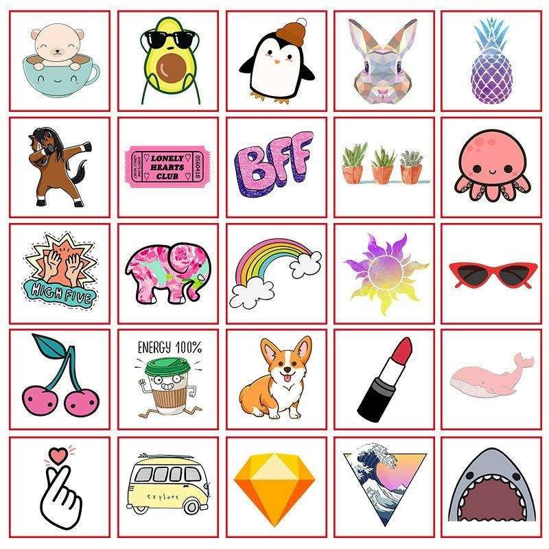 50pcs Animal Cartoon Stickers, MultiColor Decals for Kids and DIY Crafts — image 3