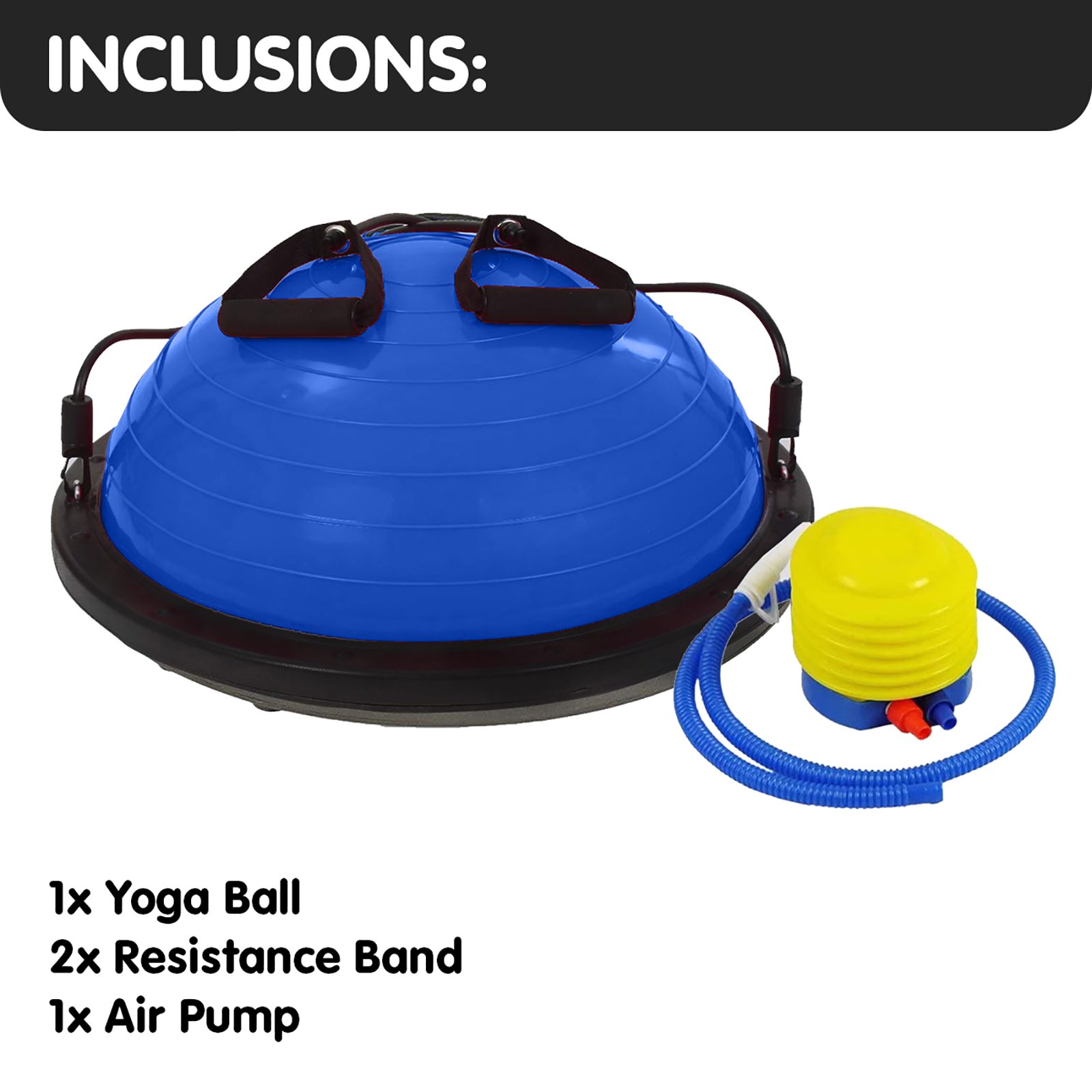 Powertrain Fitness Yoga Ball Home Gym Workout Balance Trainer Blue โ image 5