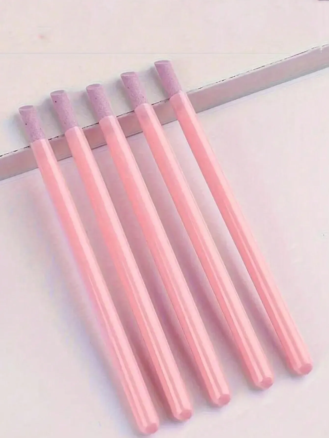 5Pcs Nail Art Tool Set 45 Degree Cuticle Remover Dead Skin Pusher Nail Buffer Polisher Pen Quartz Ceramic Head Manicure Pedicure Kit Home โ image 4