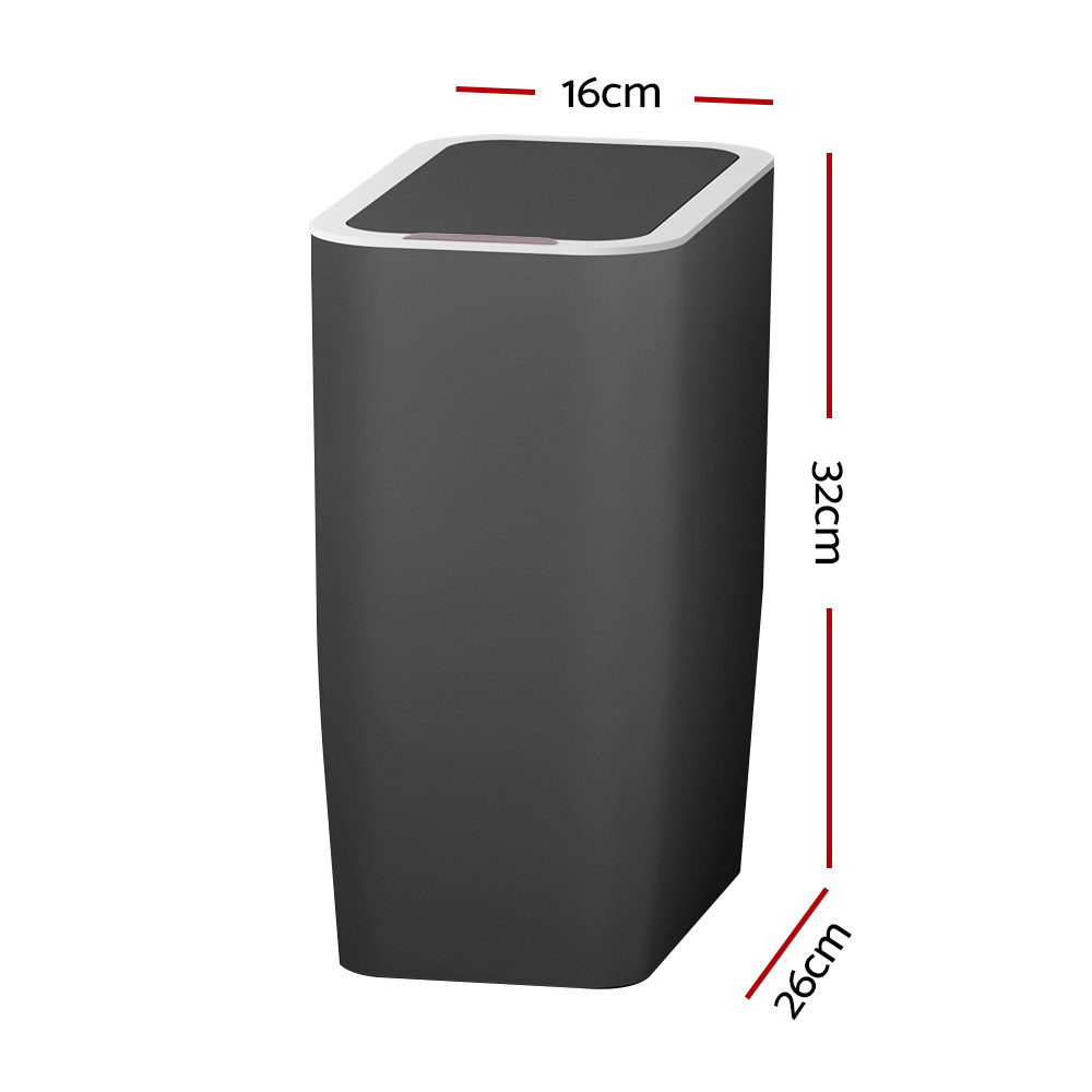 Devanti 9L Motion Sensor Bin Rubbish Automatic Ash Black β image 2