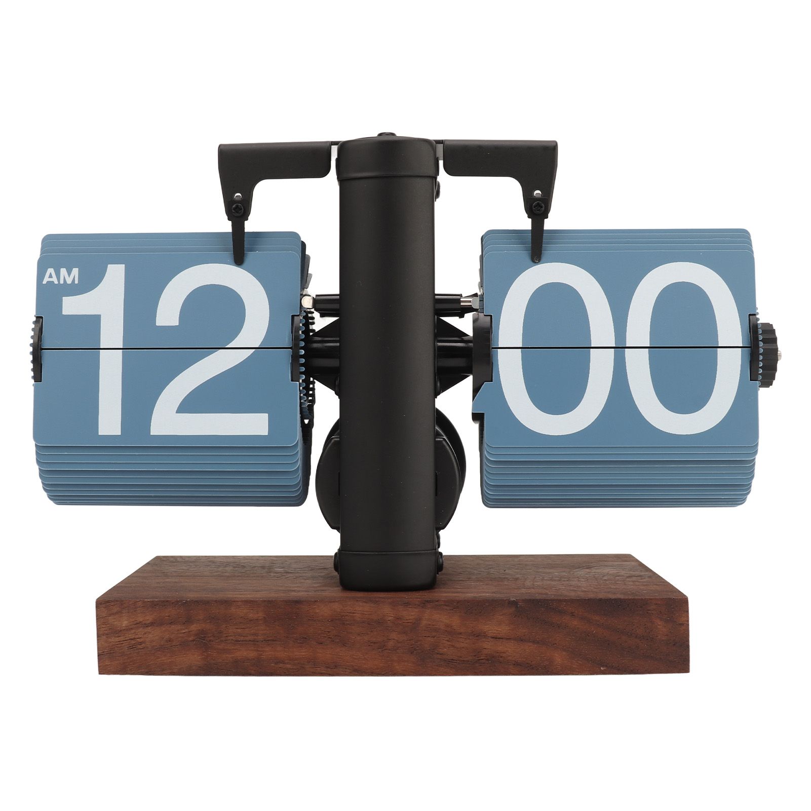 Digital Flip Down Clock Retro Automatic Turning Battery Operated Mechanical Clock for Home Room Office Decoration Blue โ image 4