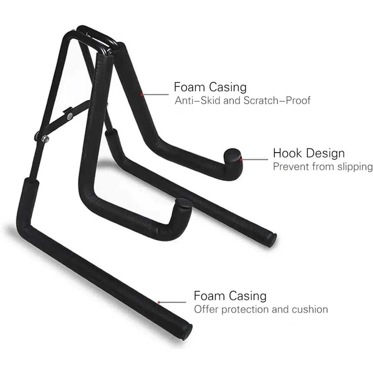 Violin Stand Small Guitar Stand Foldable Portable Adjustable Guitar Holder — image 4