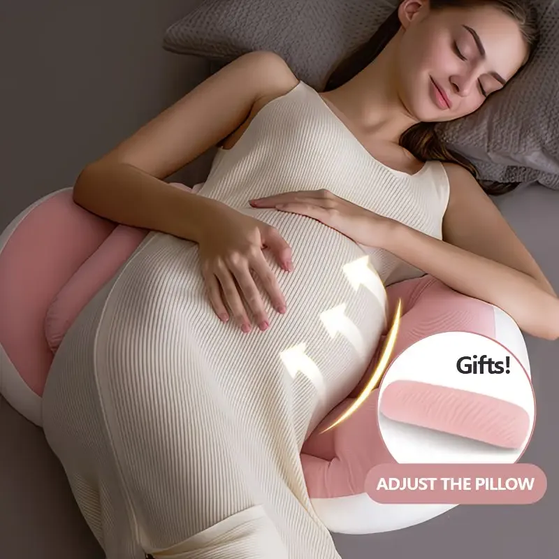 Pregnancy Belly & Back Support Pillow, Adjustable & Fully Machine Washable, High Elasticity & Long-Lasting Shape, Relieves Aches and Pains During ā image 4