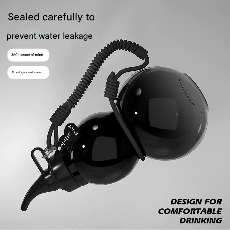 Unique Gourd-Shaped Sports Water Bottle - 800ml Tritan Material, Leakproof with Carry Strap(red) โ image 2