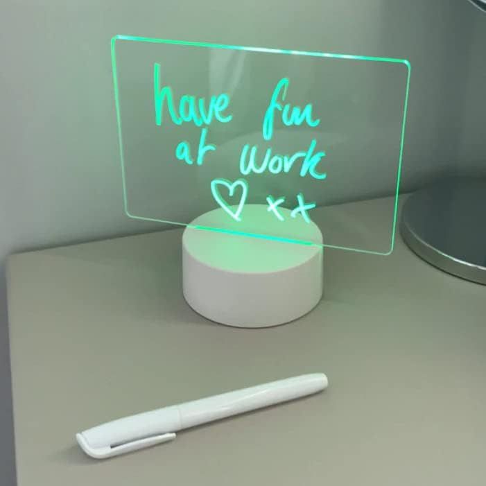 Dry Erase Board with Light Dry Erase Board with Stand as a Glow Memo LED Letter Message Board Note Glass Led Board White โ image 3