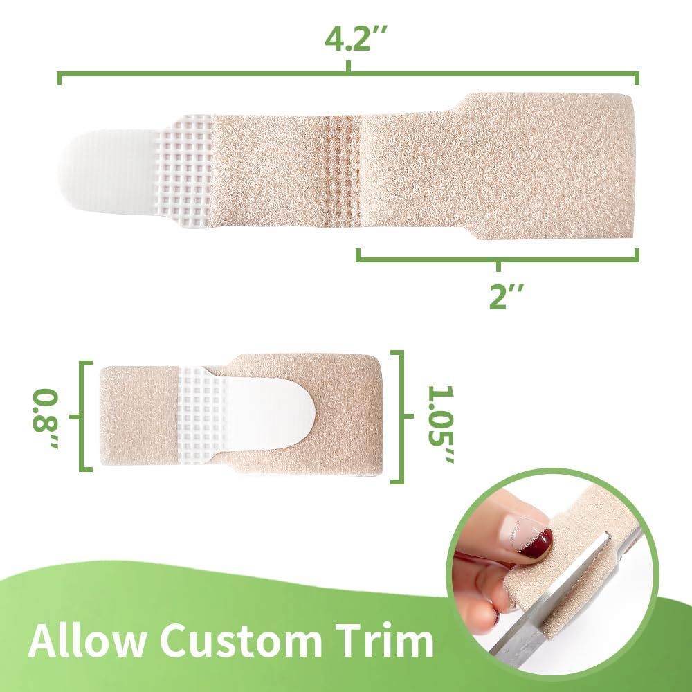 Fabric Hammer Toe Wraps, 8 Pack of Toe Bandages Protectors, Toe Corrector for Overlapping Toes, Toe Splints for Crooked Toes โ image 2