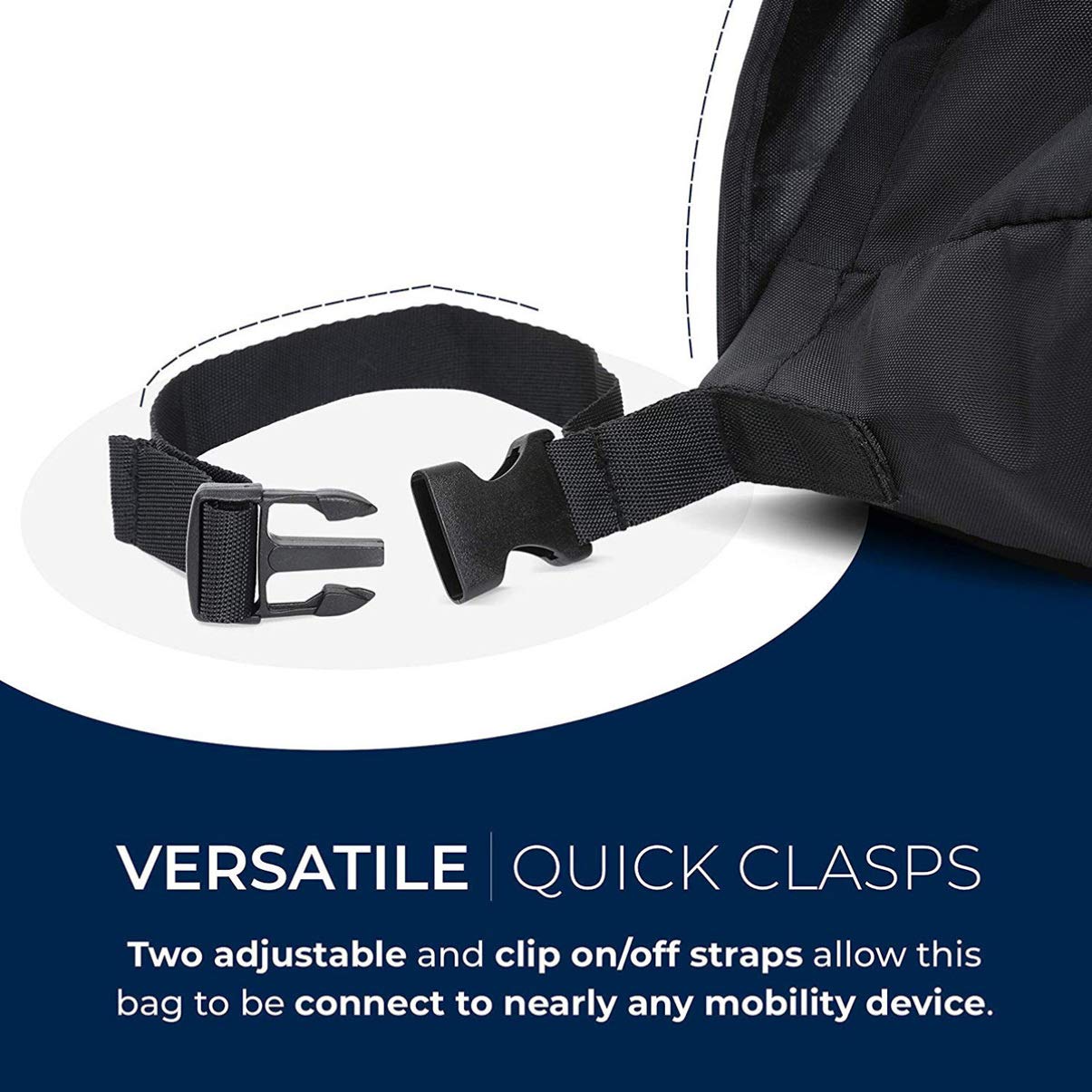 Wheelchair Pouch Wheelchair Bag Waterproof Large Wheelchair Accessories Bags to Hang on Back and Wheelchair Backpack Storage Bag โ image 4
