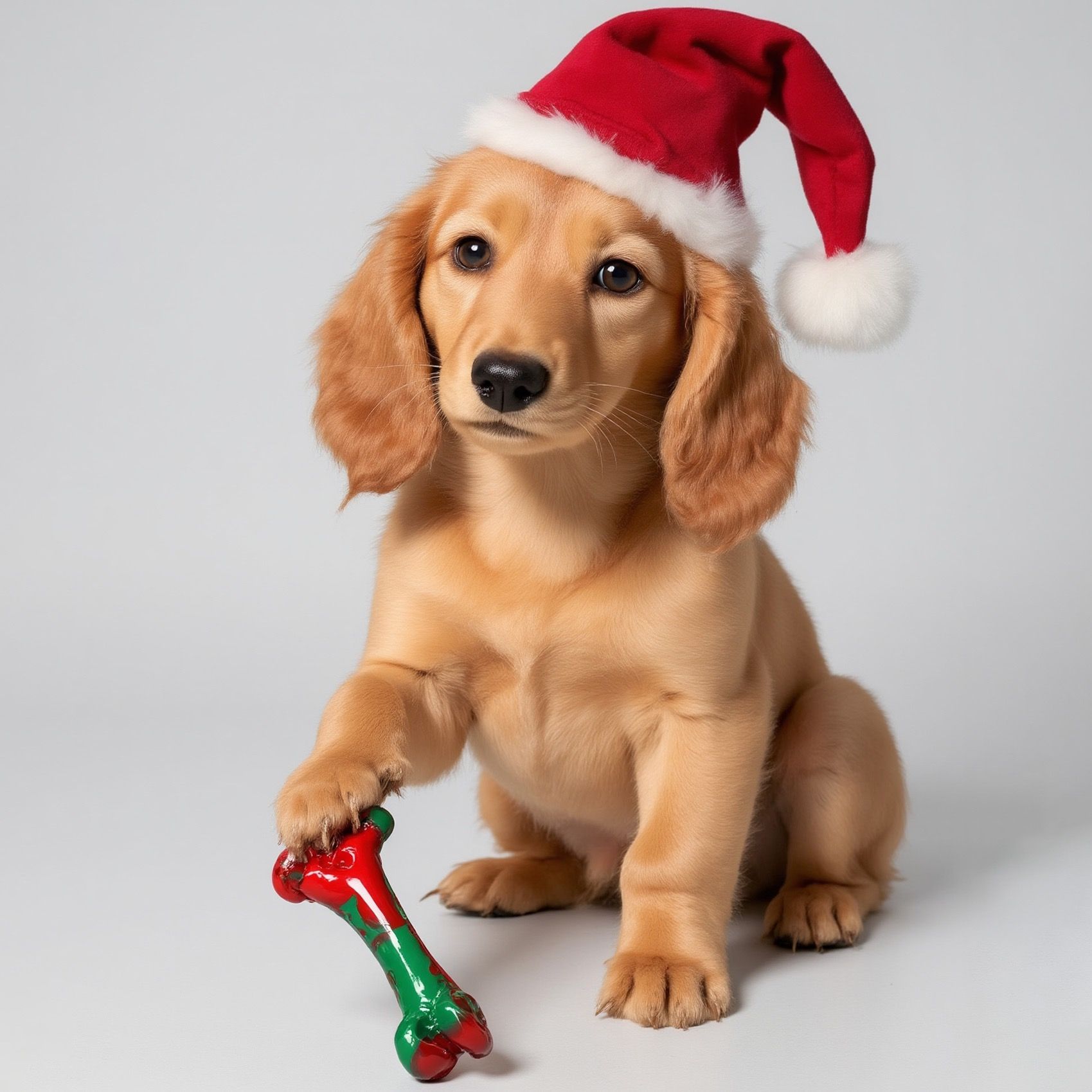 Festive Christmas Dog Chew Bone Toy – Durable Hard Plastic Dental Care Stick for Aggressive Chewers, Interactive Holiday Play & Teeth Cleaning, Santa's Little — image 5