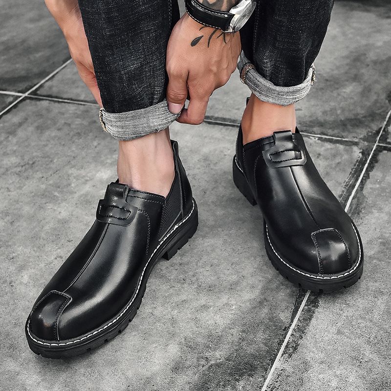 Men Genuine Leather Martin Boots Business Casual Black 43 โ image 5