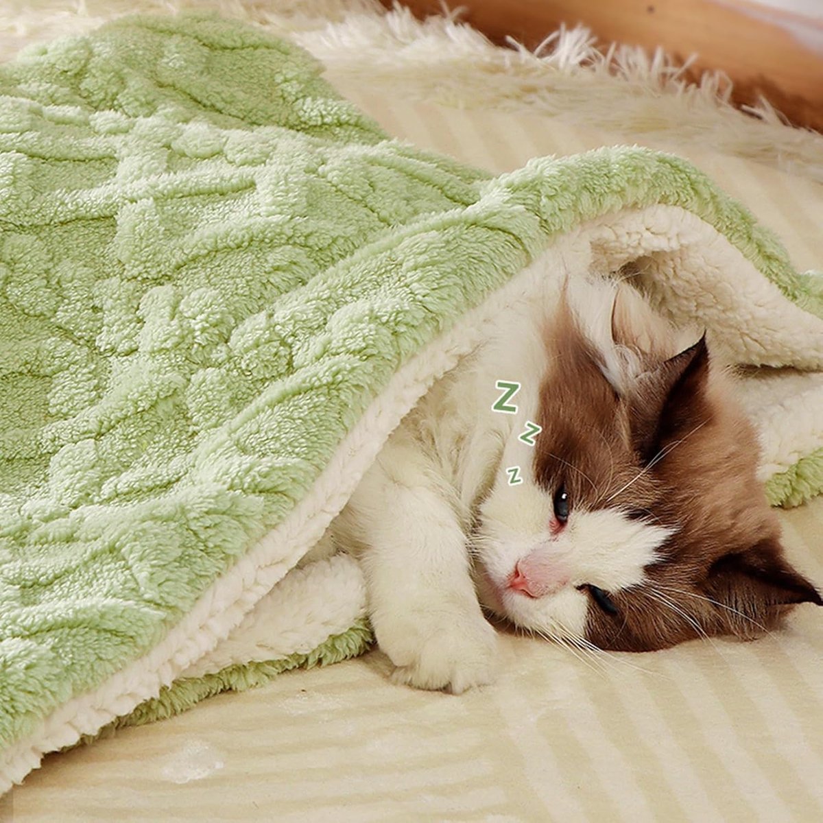 Pet Mat - Soft Pet Blanket - Warm Plush Blanket for Dogs and Cats - Comfortable & Cozy Sleep Blanket - 55 × 45cm — image 3