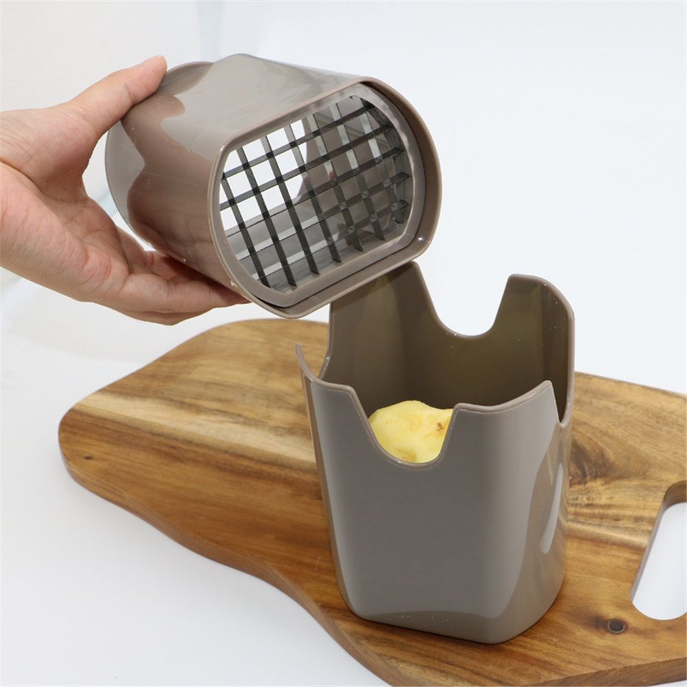 Potato slicer, sweet potato, radish, melon, fruit, and taro slicer. French fries are often cut using kitchen tools(brown) — image 2