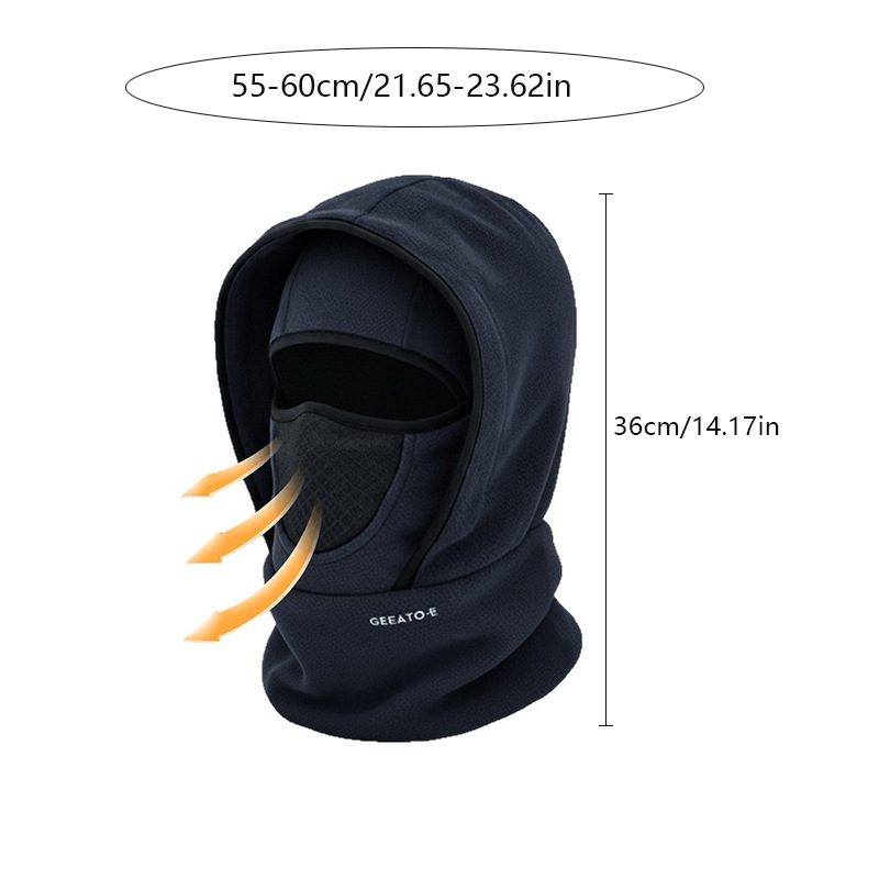 Wine Red Windproof Thermal Balaclava Hood - Full Face Mask & Polar Fleece Neck Warmer for Skiing, Cycling & Outdoor Sports โ image 2