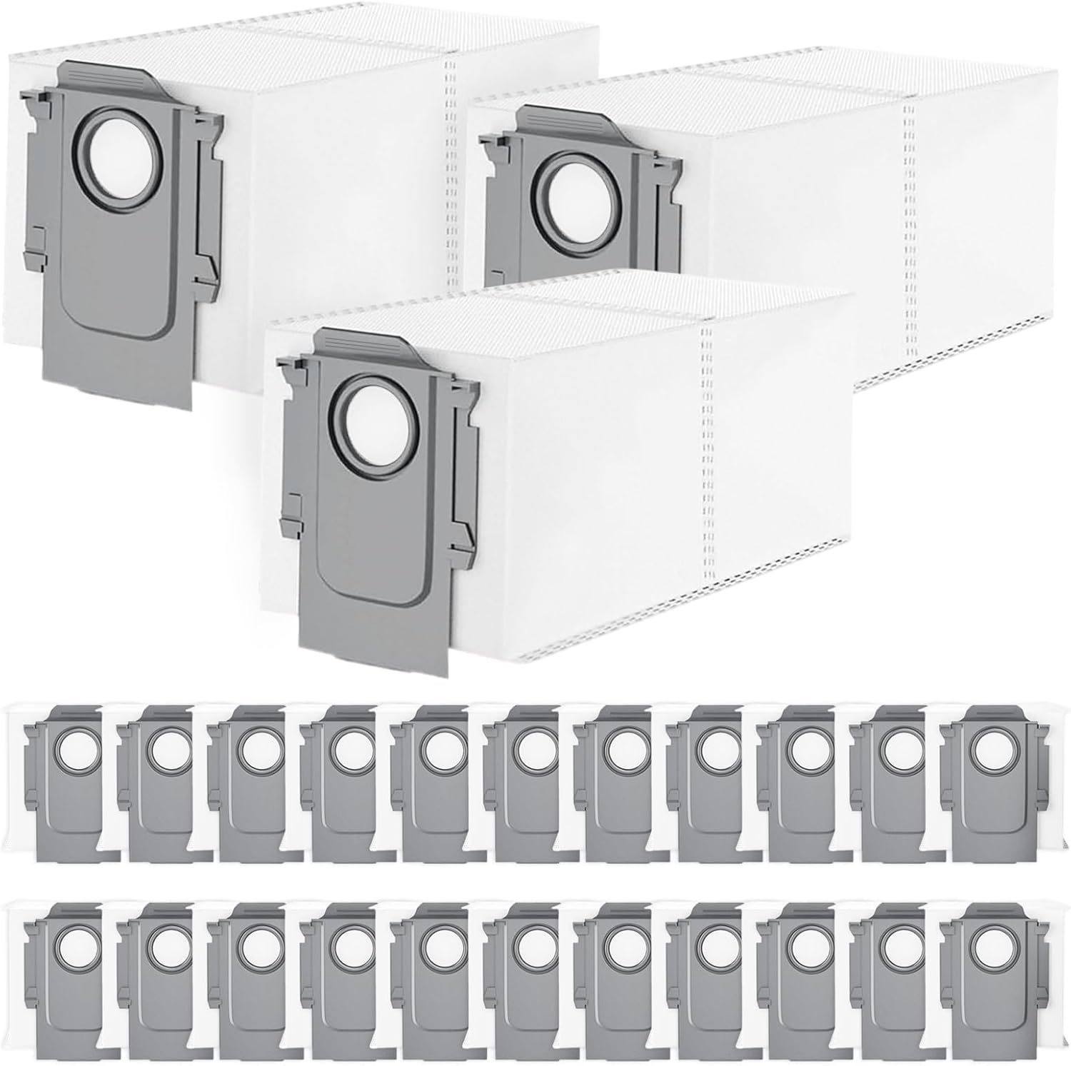 25 Packs Disposable Dust Bags for Roborock QV35A/ Qrevo S5V, Saros 10R/10/Z70, S8 MaxV/Max Ultra, Qrevo MaxV/Pro/Curv/CurvX/Edge/Slim/Edge