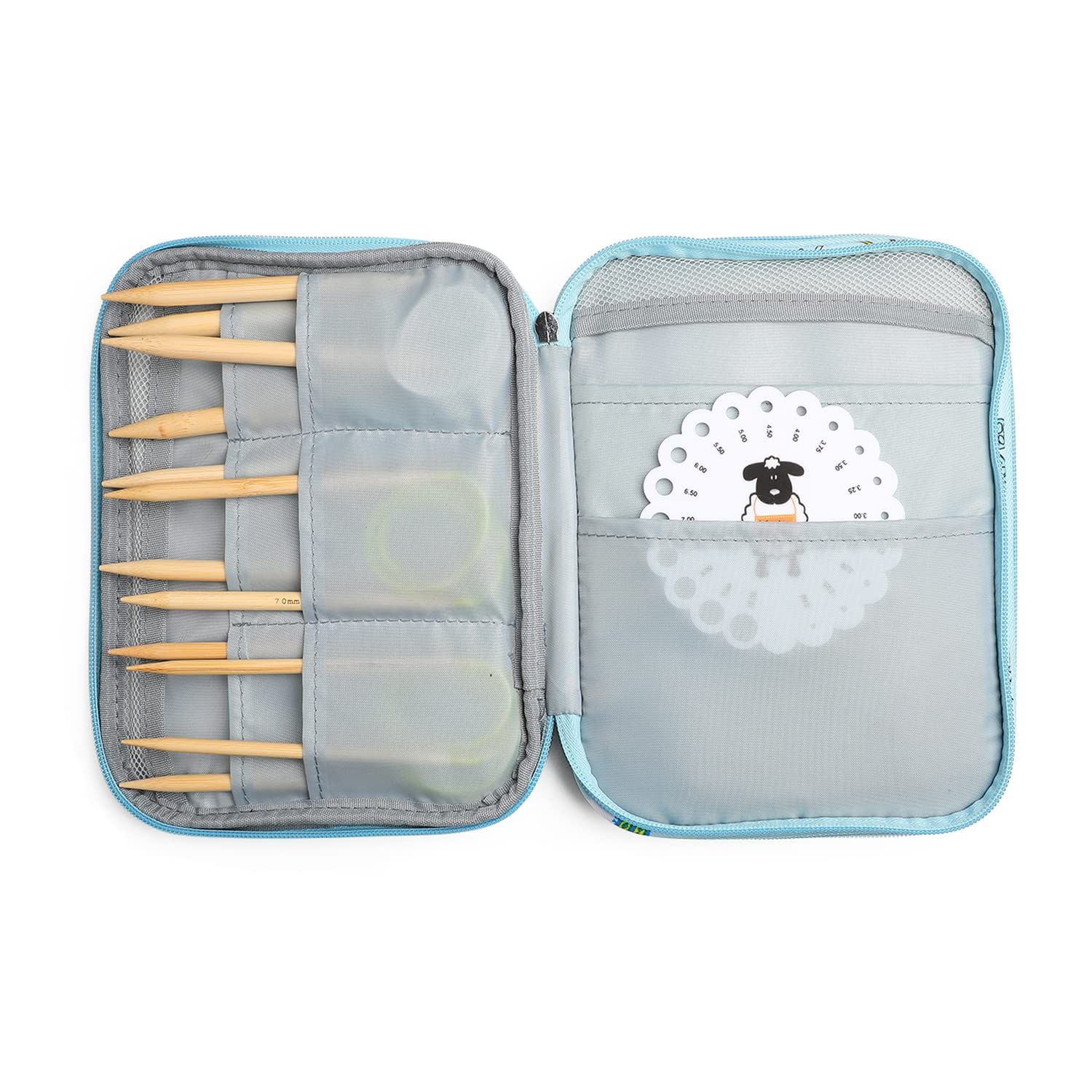 Knitting Needle Case, Portable Crochet Needle Case, Travel Organizer Storage Bag for Knitting Needles and Accessories (Bag Only) — image 2