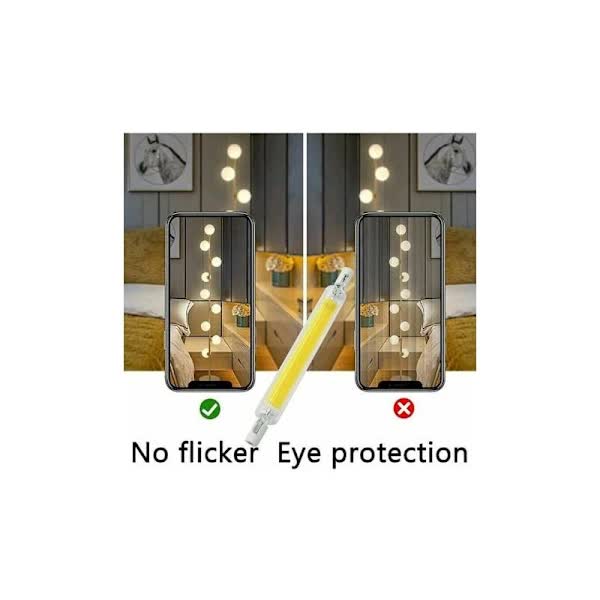 2-pack R7S 118mm 20W dimmable LED bulb, warm white 3000K 3000LM, 360 degree lighting, flicker-free, compatible with halogen bulbs J118 300W — image 2