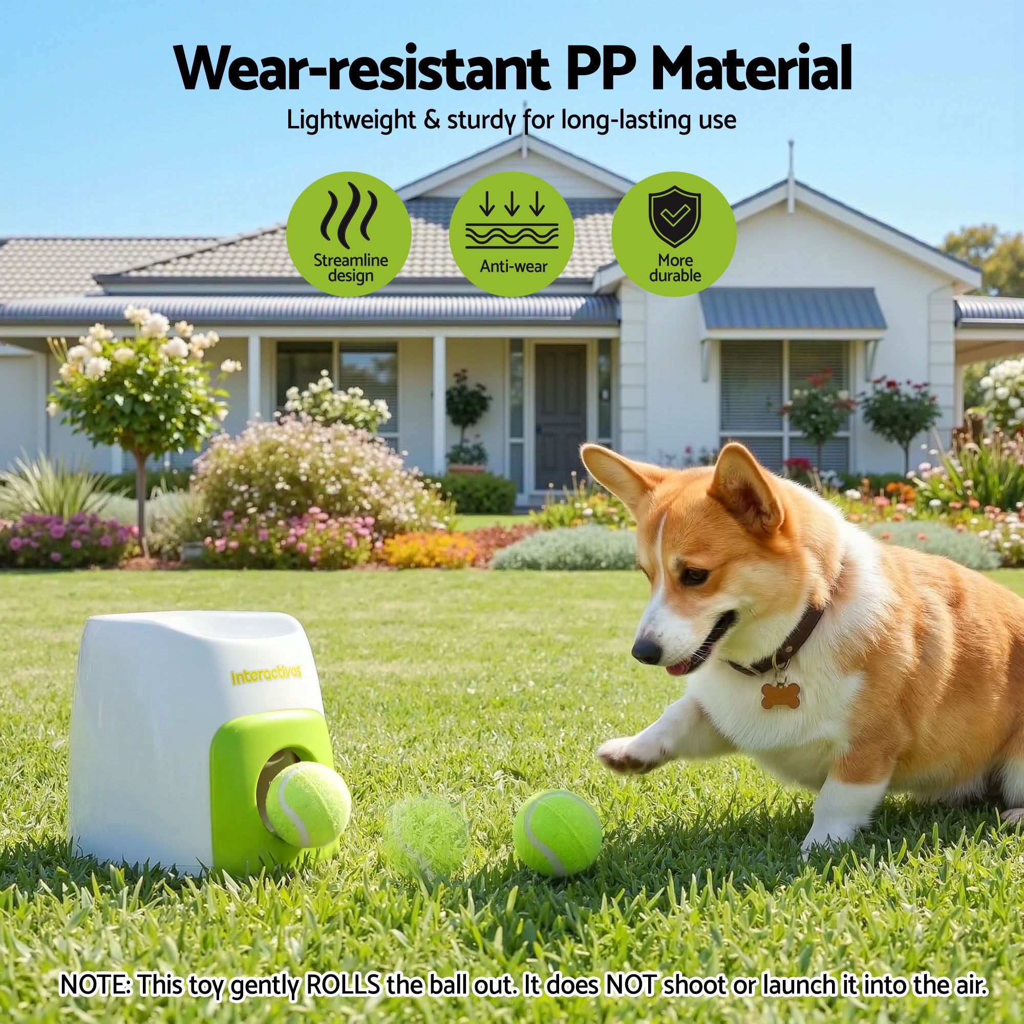 i.Pet 2-in-1 Interactive Dog Treat Dispenser Toy with 2 Balls Green — image 4