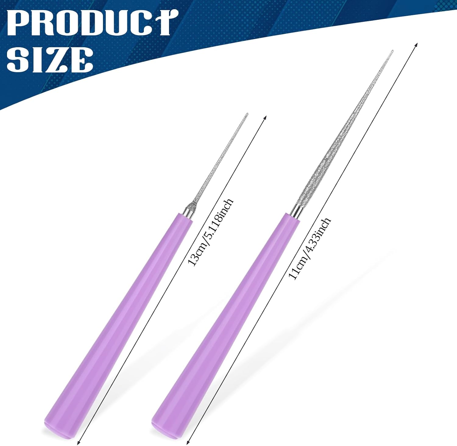 2 Piece Jewelry Making Bead Reamer Tool, Diamond Bead Reamer Tipped Hole Enlarger for Pearls & Beading