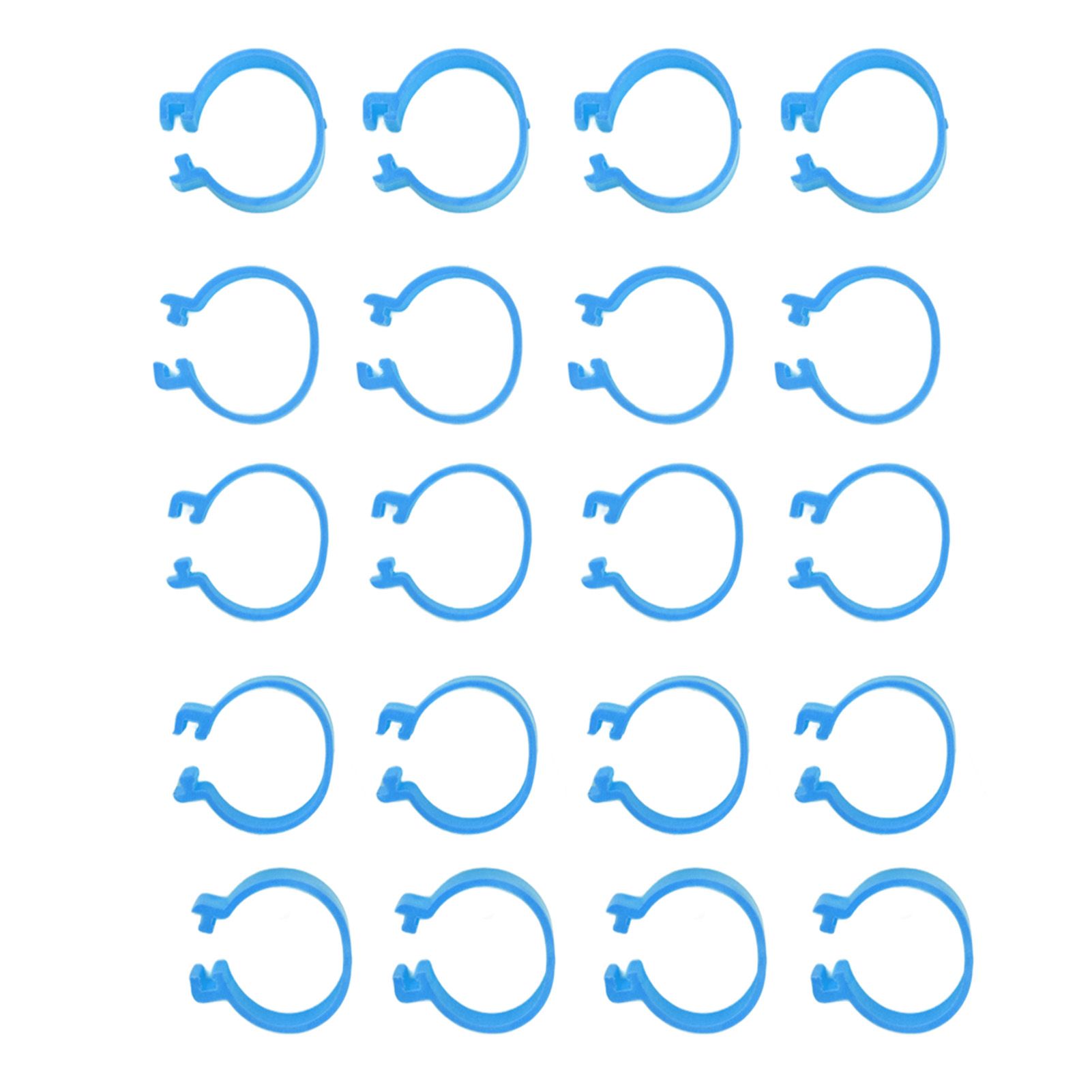 100Pcs Poultry Foot Ring Chicken Bird Duck Identification Leg Bands Open Type Buckle Chicken Ankle Rings Blue 20mm โ image 5