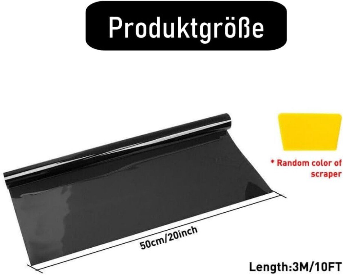 50% VLT Black Car Window Tint Film, UV Protection and Heat Insulation, 50 × 300 cm — image 6