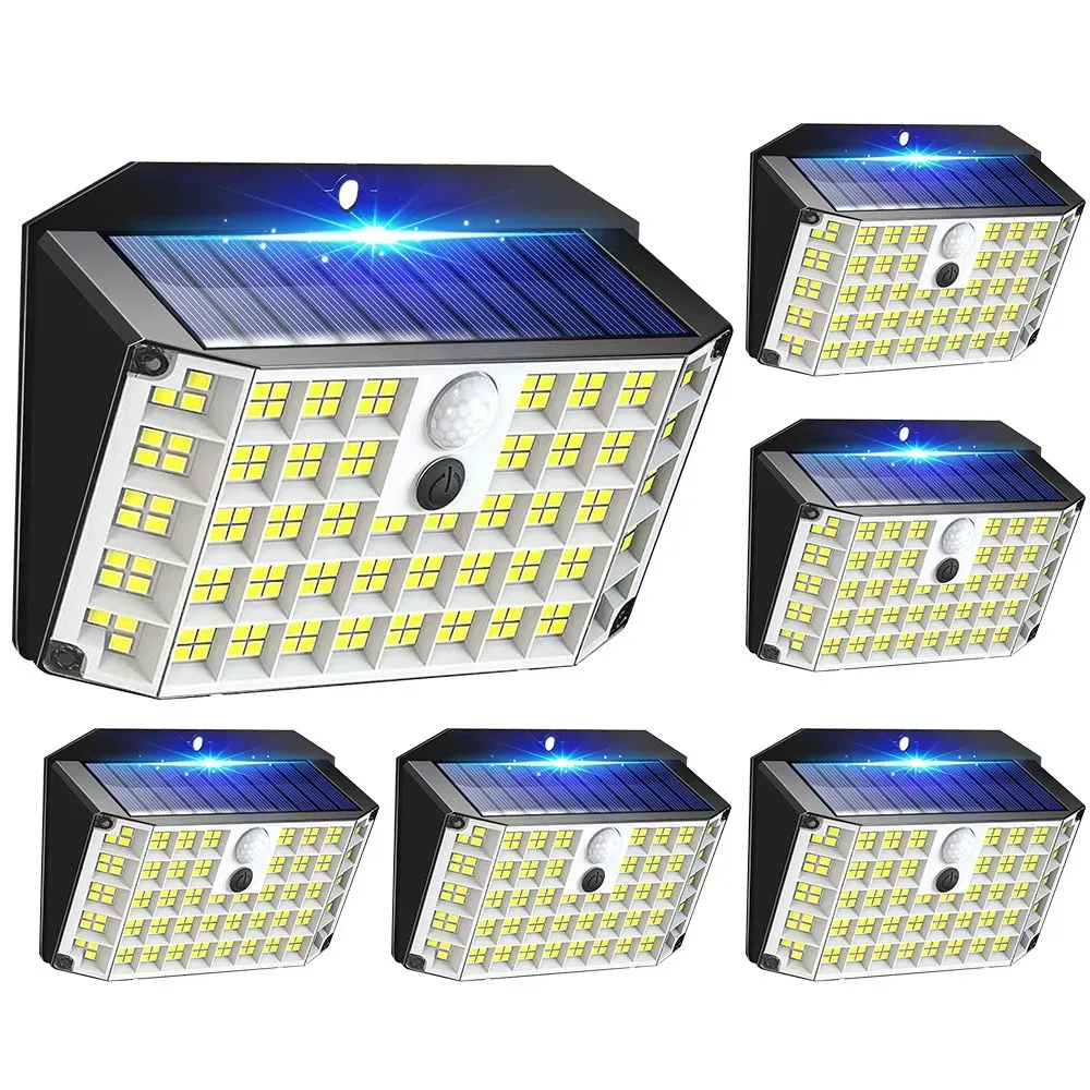 6 Pack Black Solar Motion Sensor Lights Outdoor Security Lamp 2000LM IP65 โ image 3