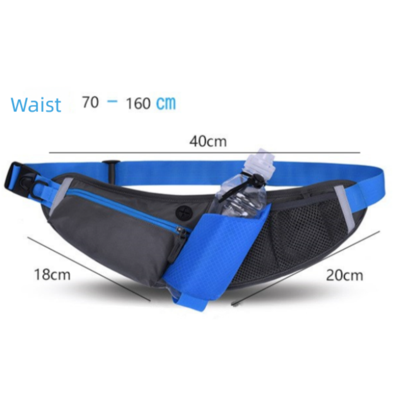 Green Adjustable Large Capacity Outdoor Sports Running Waist Pack(Waistline 70-160CM) - Multifunctional Marathon Pouch With Water Bottle Holder & Headphone โ image 6