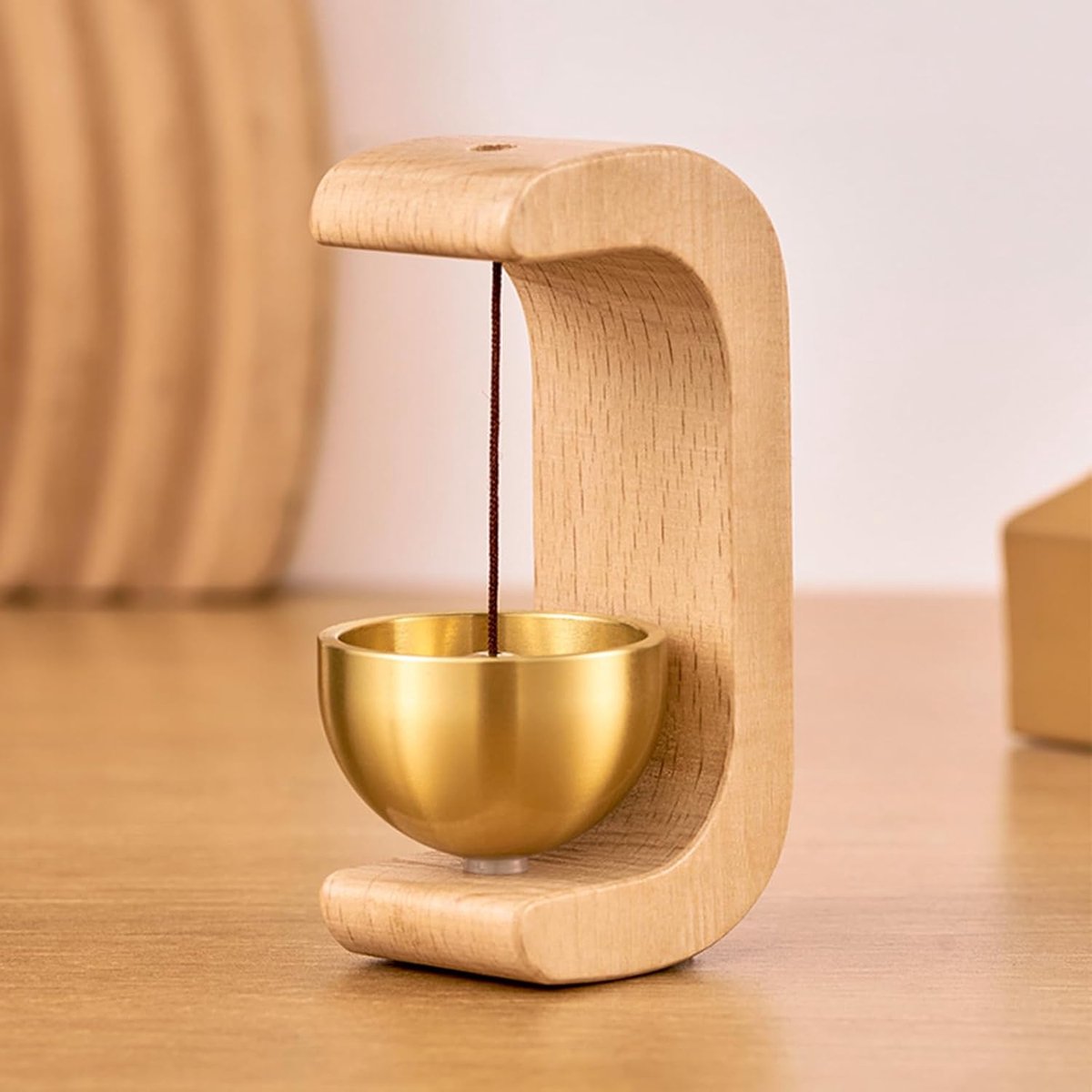 Wind Chime - Magnetic Wind Chime - Wooden Doorbell - Wooden Shop Bell - For Opening Doors (Light Brown) โ image 3