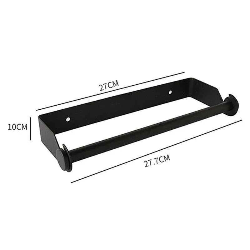 Paper Towel Holder Under Cabinet Wall Mount Stainless Steel Rack Kitchen - Silver โ image 4