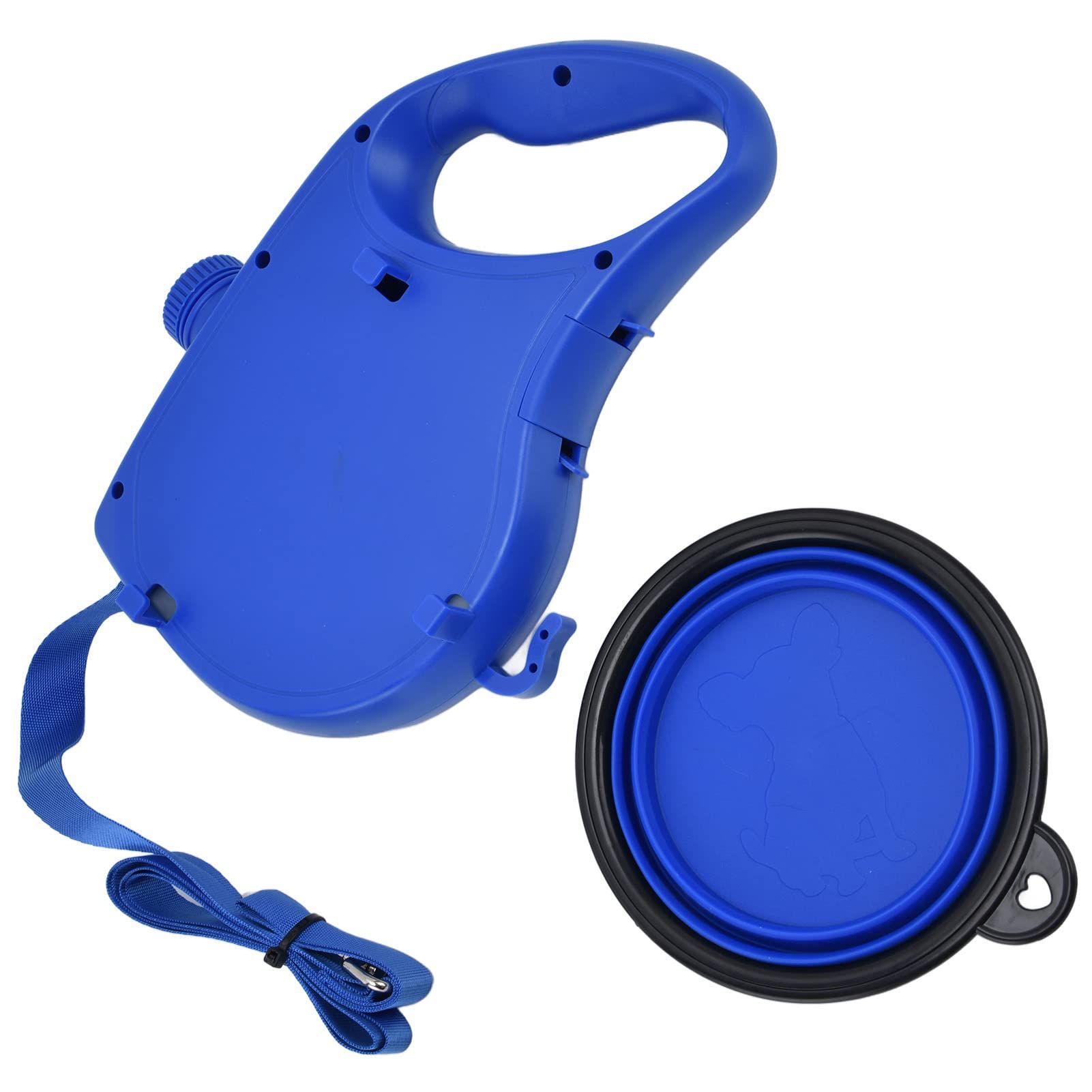 Multifunction Dog Leash with Food Water Dispenser Dog Traction Rope 3-in-1 Extendable Dog Leash Strong Wire Ropes Dog Leash Blue โ image 5