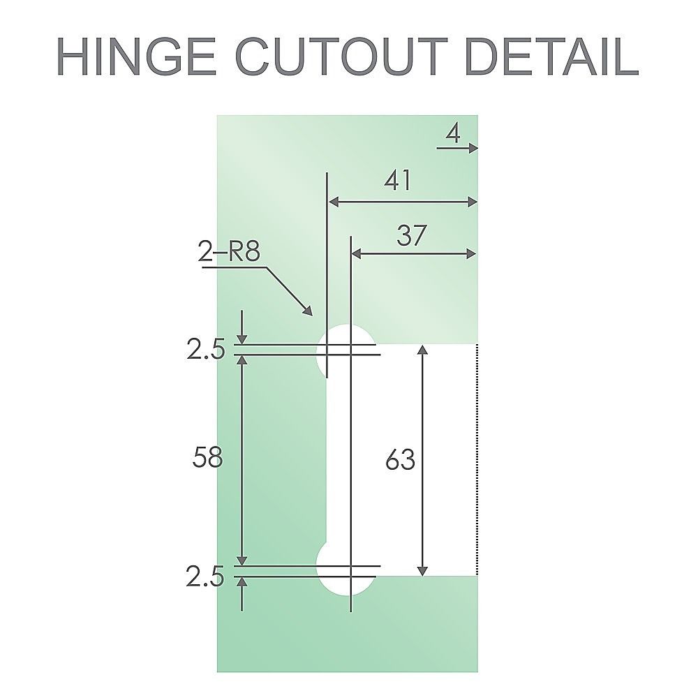 90 Degree Brass Glass Shower Door L-Hinge in Chrome — image 6