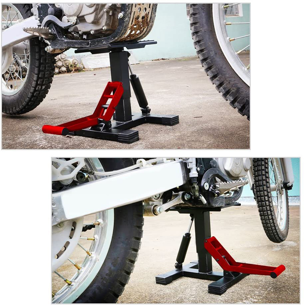 Motorcycle Jack Dirt Bike Stand Adjustable Lift Hoist Table Height Lifting Stand — image 5