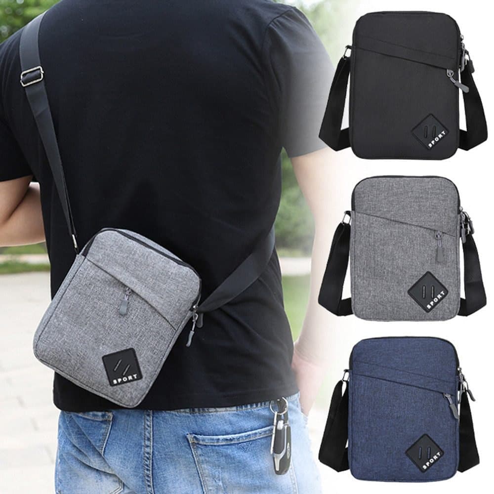 Waterproof Shoulder Backpack Multifunctional with Two Compartments, 16x23x9cm Gray