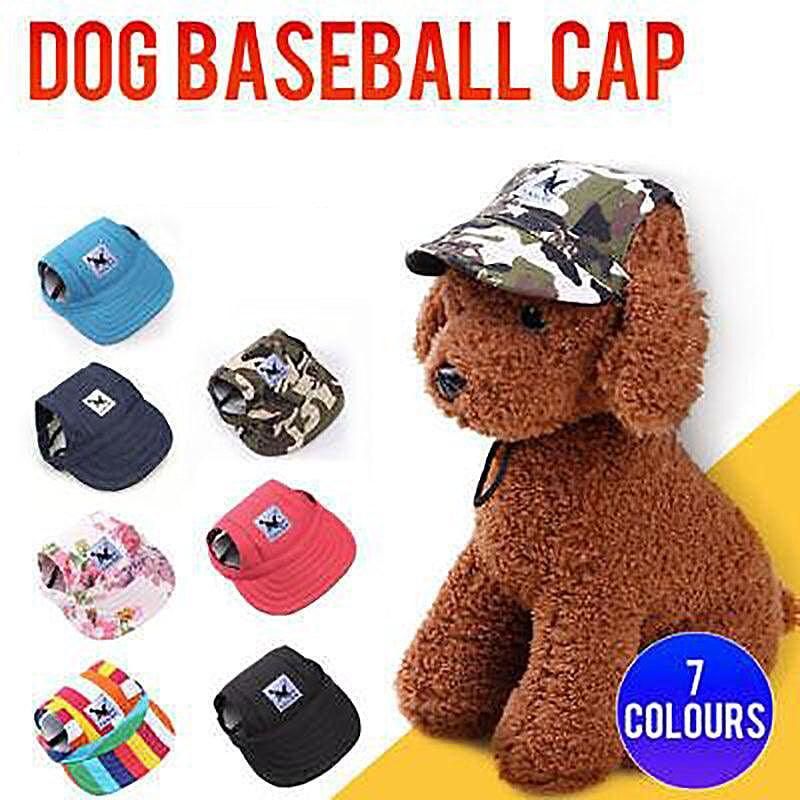 Dog Baseball Cap Outdoor Pet Sun Hat Summer Canvas Visor Puppy S Size - Flower — image 2