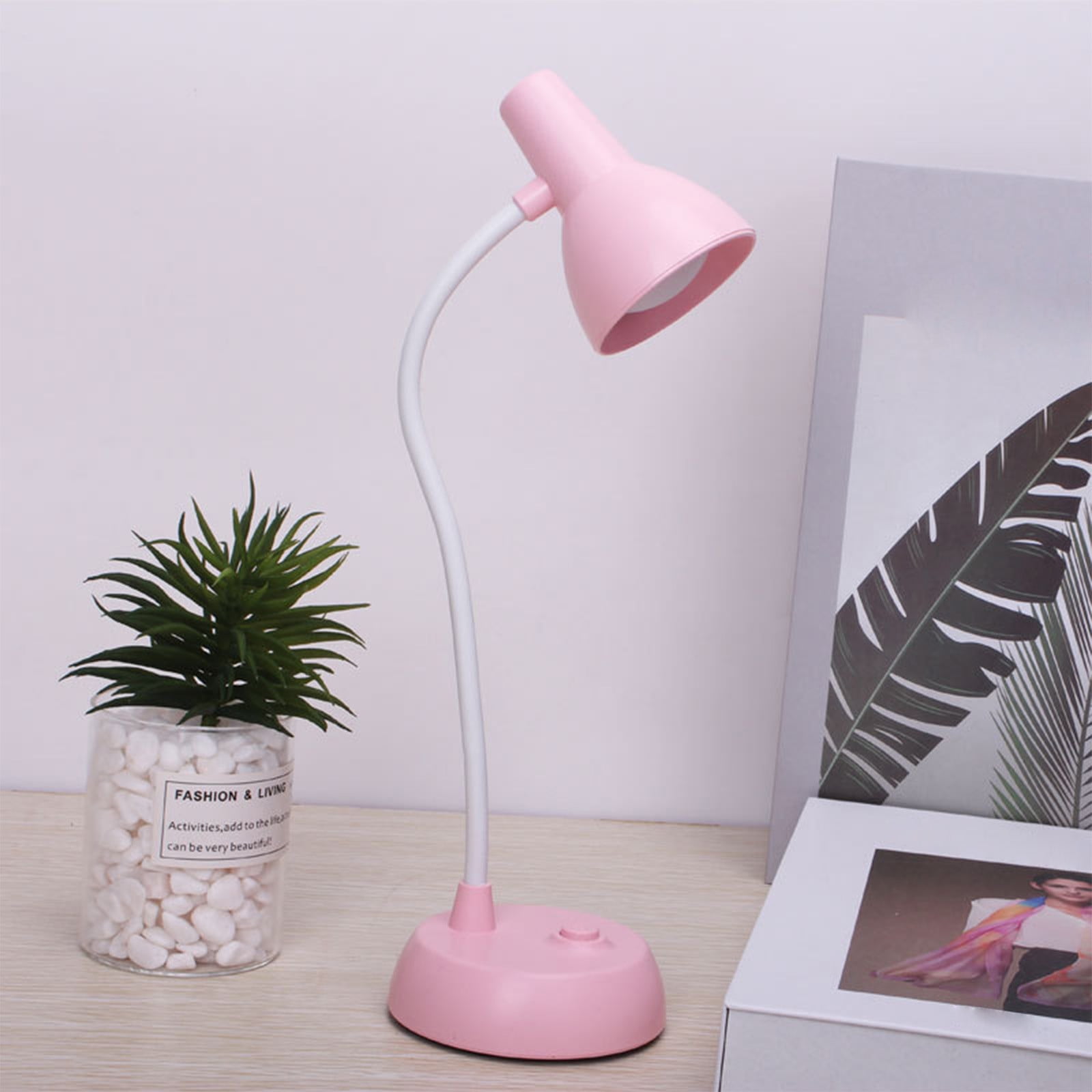 LED Desk Lamp with USB Charging Port, Auto Dimming Task Lamp, Flexible Gooseneck Table Light for Dorm Bedside, Adapter Include, White, Desk Lamp with Flexible
