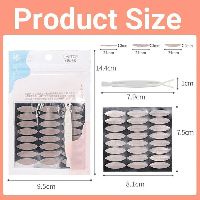 Eyelid Tape Stickers 120Pcs Natural Invisible- Adhesive Eye Lift Strips Tool - M-120PCS โ image 6