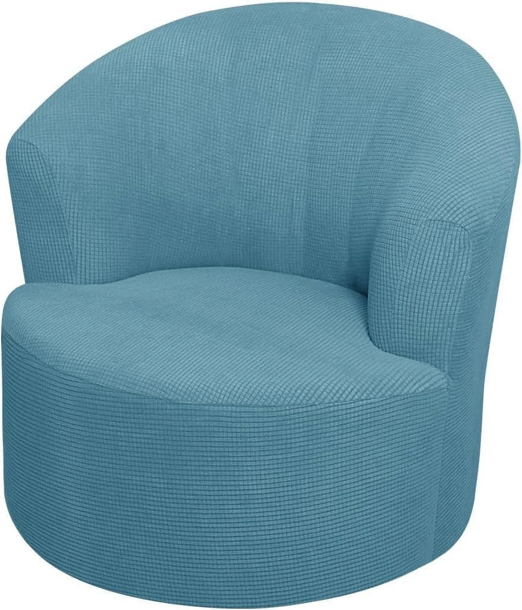 1 Pack Swivel Barrel Chair Slipcover Stretch Soft Washable Furniture Protector for Round Club Accent Chairs Living Room Blue