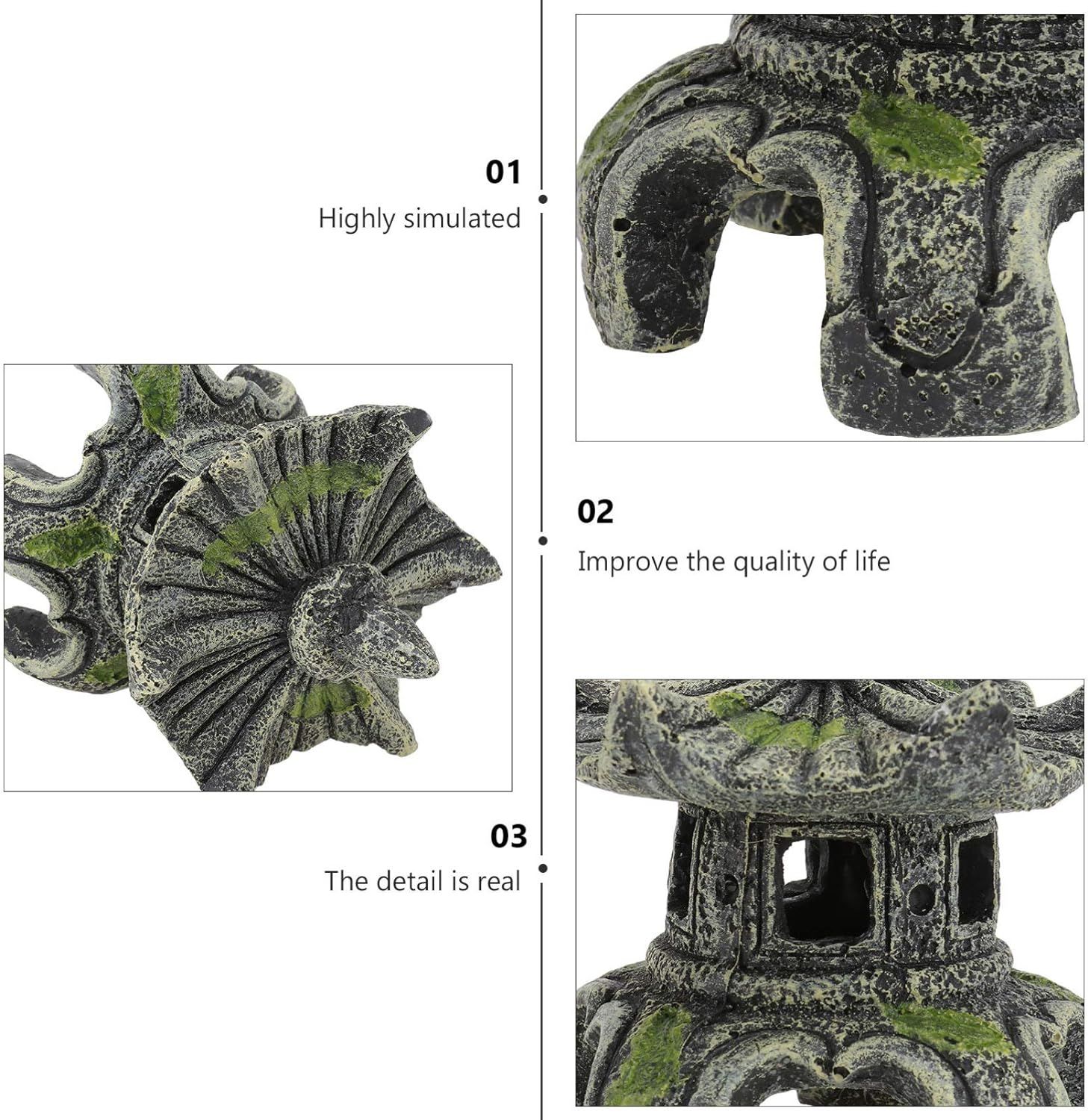 Aquarium Breeding Cave Shrimp Shelter Pavilion Aquarium Decor Landscape Ornament Breeding Hiding Spots Holes Fish — image 3